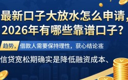 最新口子大放水怎么申请，2026年有哪些靠谱口子？
