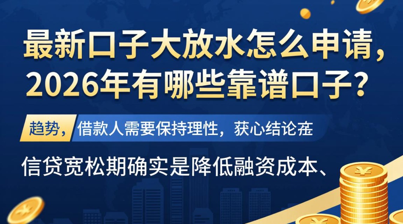 最新口子大放水怎么申请,2026年有哪些靠谱口子? 2026年有哪些靠谱口子
