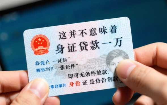 身份证贷款一万怎么申请，凭身份证能贷一万吗？