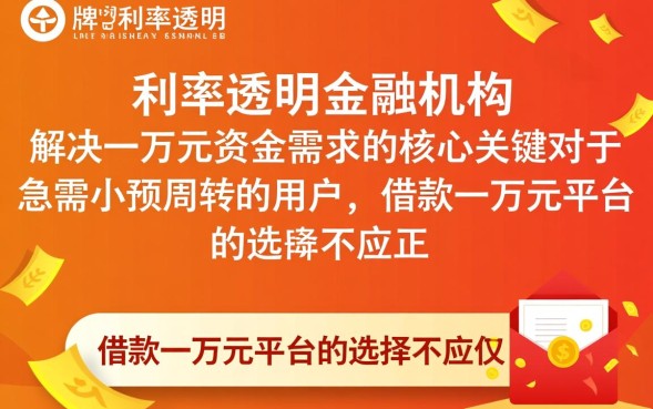 借款一万元平台哪个好？哪个容易下款通过率高？