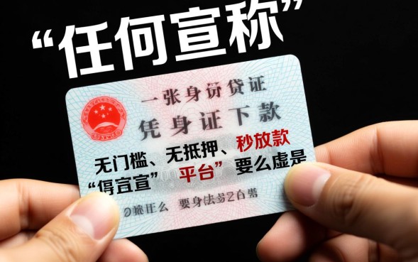 借钱只有身份证哪里借，凭身份证怎么快速借到钱？