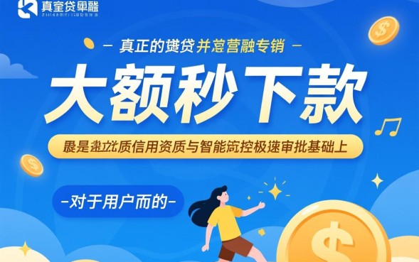 大额秒下款的口子是真的吗，哪个平台靠谱？
