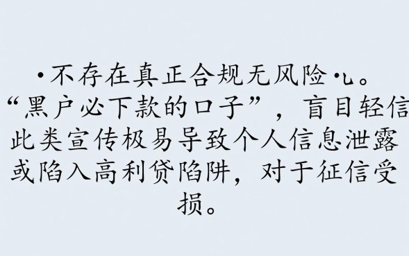 黑户必下款的口子有哪些，2026年哪里有黑户必下款的口子