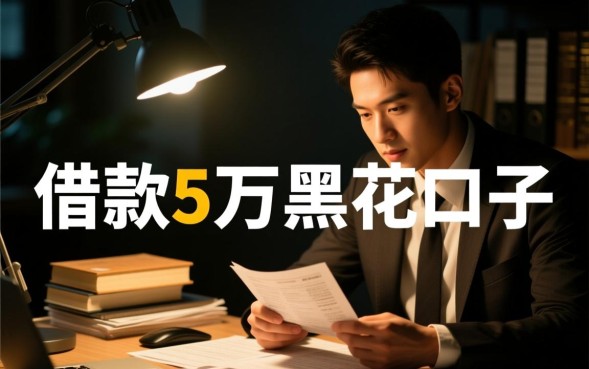 借款5万黑花口子哪里有，2026最新不看征信秒批下款