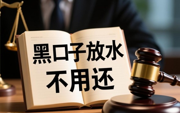 黑口子放水不用还是真的吗，2026哪里有不用还的口子