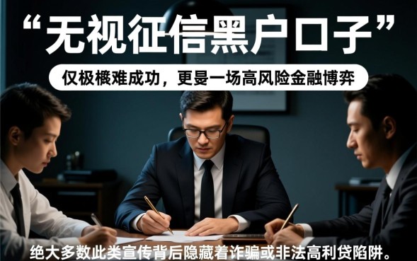 无视征信黑户口子是真的吗，2026年征信黑了哪里能下款