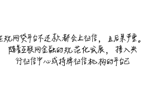 网贷不还上征信吗，网贷不还会有什么严重后果