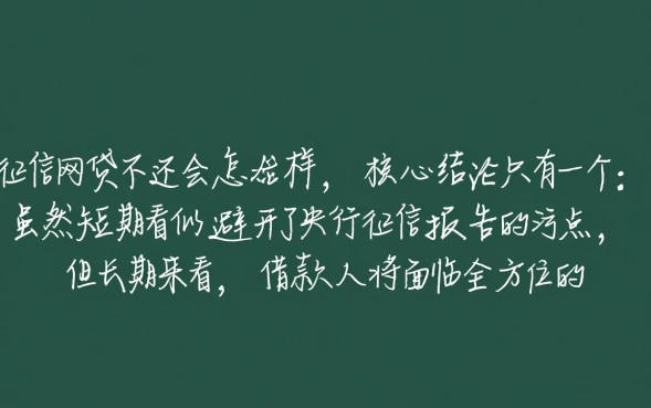 不上征信网贷不还会怎么样，会被起诉坐牢吗？