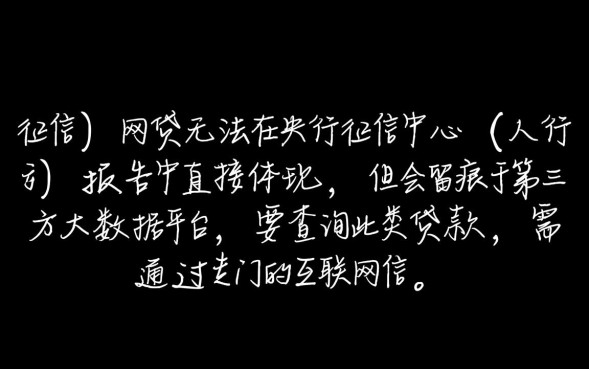 不上征信的网贷怎么查，如何查询个人网贷大数据