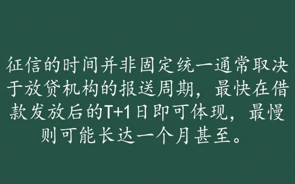 网贷几天上征信，借了网贷多久能在征信上查到