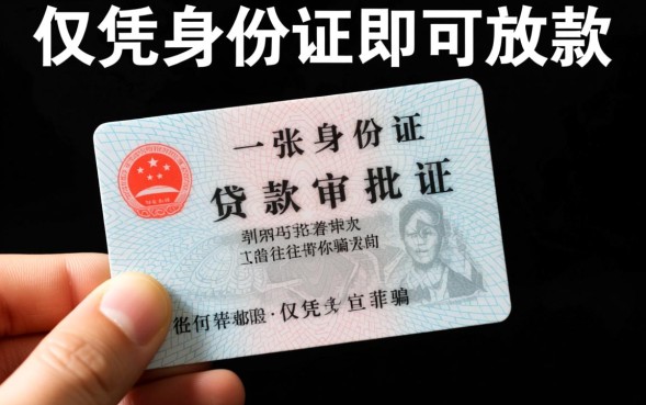 个人身份证借钱可以吗，只用身份证怎么借钱