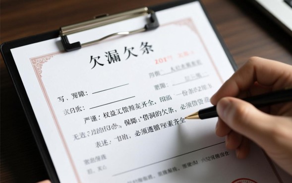 借钱的欠条怎么写才具有法律效力，正规欠条格式范本怎么写