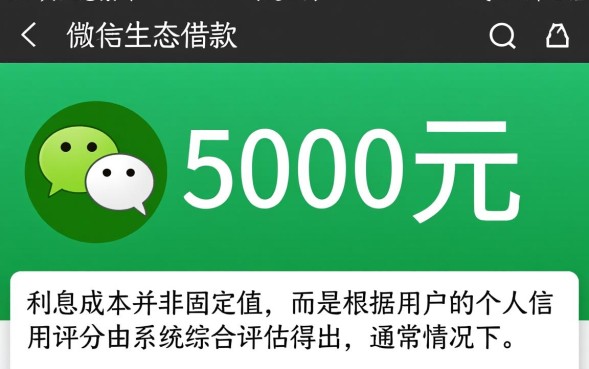 微信借钱5000利息多少，微粒贷借5000一天利息多少钱
