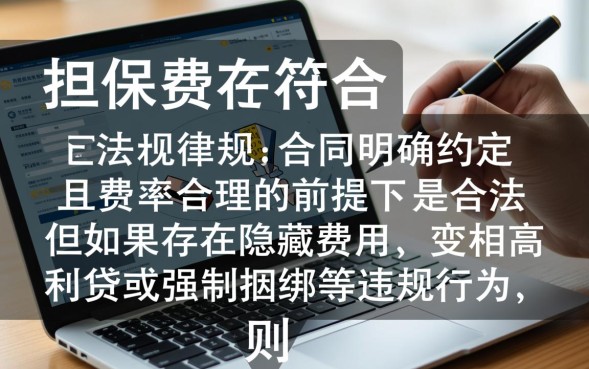 网贷担保费合法吗，收取标准高算不算高利贷