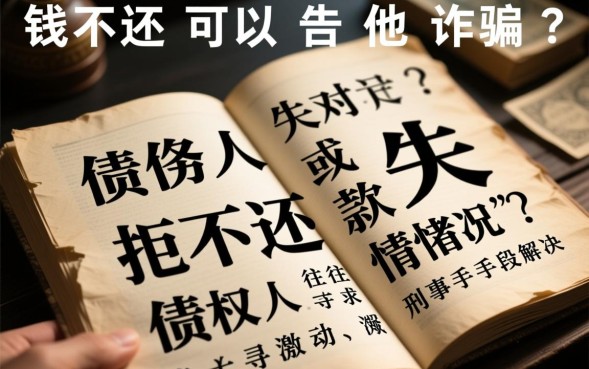 借钱不还可以告他诈骗吗，借钱不还怎么起诉？