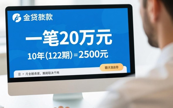 20万贷款10年月供多少，银行贷款利息怎么算