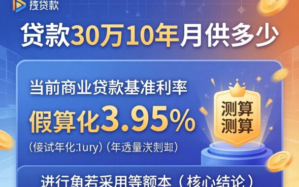 贷款30万10年月供多少，利息一共要多少钱？
