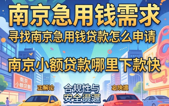 南京急用钱贷款怎么申请？南京小额贷款哪里下款快？