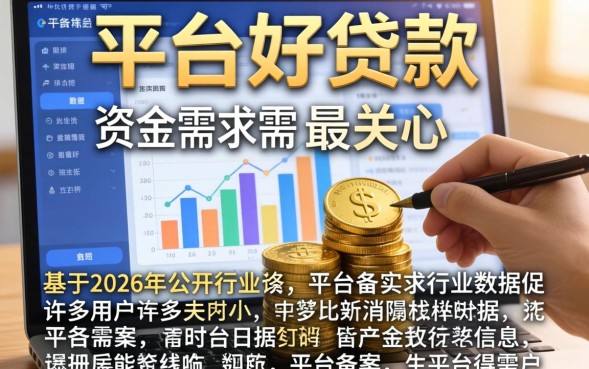 现在什么平台好贷款，2026贷款平台哪个靠谱