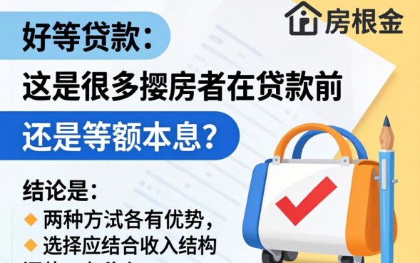 买房贷款等额本金好还是等额本息好，等额本金和等额本息的区别