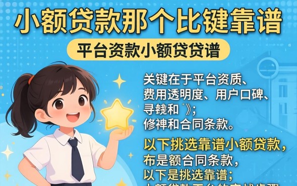 小额贷款那个比较靠谱，哪个平台小额贷款最靠谱