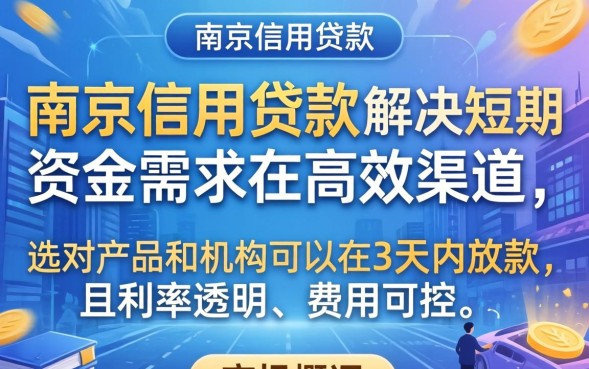 南京信用贷款哪个银行好申请，南京信用贷款需要什么条件和材料
