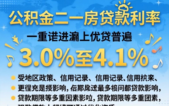 公积金二套房贷款利率是多少？2026年最新利率怎么算