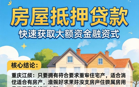 重庆房屋抵押贷款哪个银行好，利息最低