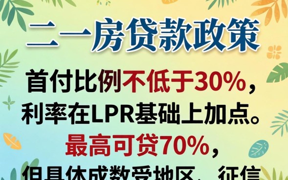 二套房贷款政策是什么？二套房贷款首付比例2026