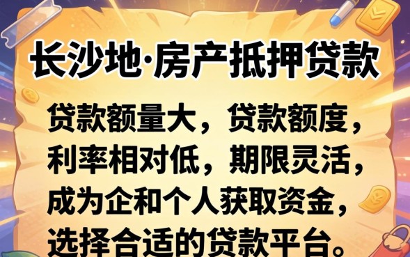 长沙房产抵押贷款怎么申请，长沙房产抵押贷款需要什么条件