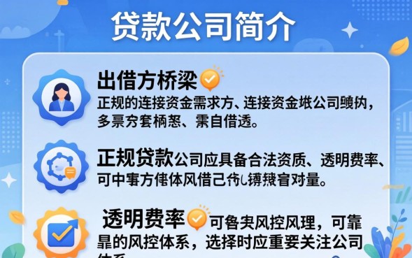 贷款公司简介怎么写，贷款公司简介模板