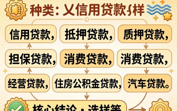 贷款的种类有哪些，常见的贷款类型都有哪些