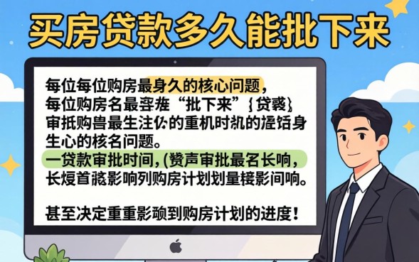 买房贷款多久能批下来，房贷审批需要多久