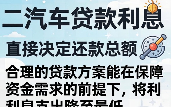 二手车贷款利息一般多少？二手车贷款利息怎么算